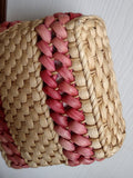 Small Wood Style Woven Hand Basket