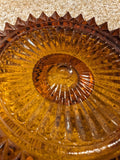 Replacement Base for : Vintage Indiana Glass Amber Diamond Point 2 Piece Taper Candle Holder