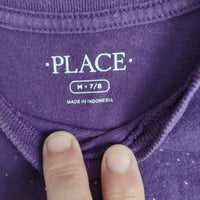 Kids Size 7/8 Purple Level Up T-shirt Shirt - Place (#187)