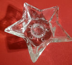 Glass Star-shaped Taper Candle Holder