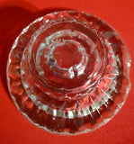 Set of 3 - Vintage Round Crystal Tapered Candlestick Holder