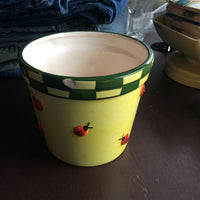 Ladybug Flowerpot Holder ~ Ceramic ~ Upcycled