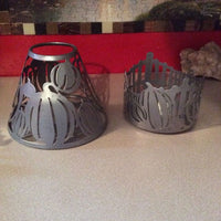 Pumpkin Candle Holders ~Pillar / Container Stand ~ Set Of 2