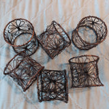 Set of 6 - Copper Wire Napkin Holder Rings