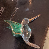 Set of 6 Glass Hummingbird Ornaments