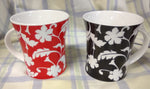 Set of 2 Red & Black Pimms Fine China Cups