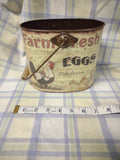 Farm Fresh Egg Decor Metal Bucket With Handle