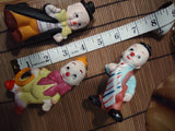 Set of 3 Vintage 4" Porcelain Clown Figurines Unmarked
