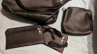 4 pc set - Cat Handle Black Purse / Bag with 3 smaller bags