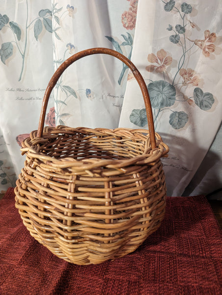 Woven Round Wood Basket
