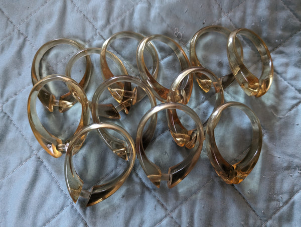 Plastic Shower Curtain Rings (12 rings in each set)