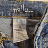 #190 Sz 12 Mid-Rise Jean Shorts - Time & Tru
