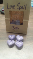 Love Spell - 3oz - 4oz - Hearts -Homemade Scented Wax Melts