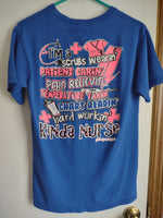 Sz S Blue Girlie Girls Nurse T-shirt (#189)