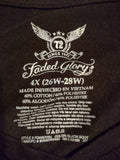 #195 Sz 4X Shirt - Black -Faded Glory