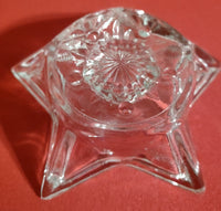 Glass Star-shaped Taper Candle Holder