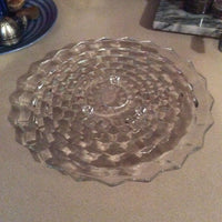 Platter ~ Tray ~ Glass ~ Cube Design ~ Clear