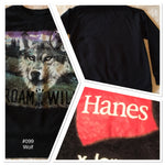 #099 Sz XL Wolf Sweatshirt - Hanes