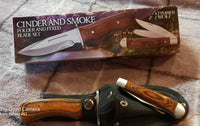 New - Timberwolf Cinder & Smoke 2 Knife Set with Sheath