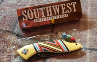 NEW - Southwest White Pocket Knife - BK3645