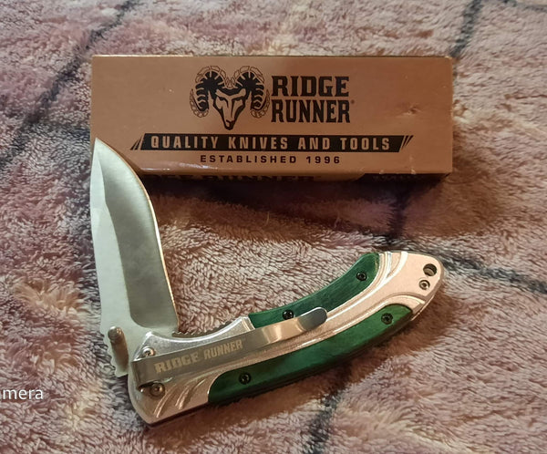 NEW - Ridge Runner Herdsman Green Folding Pocket Knife 222